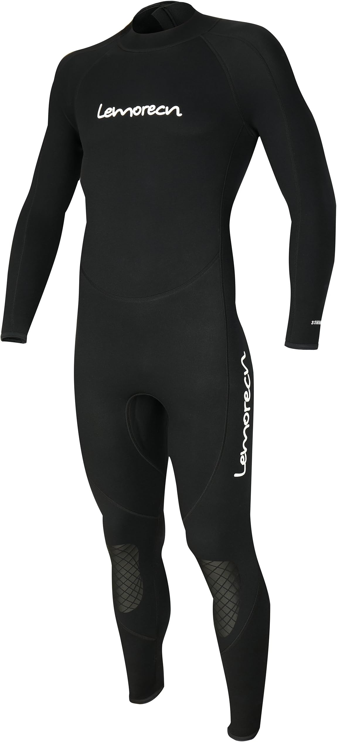 Lemorecn Mens Wetsuits Jumpsuit Neoprene 3/2mm and 5/4mm Full Body Diving Suit for Men