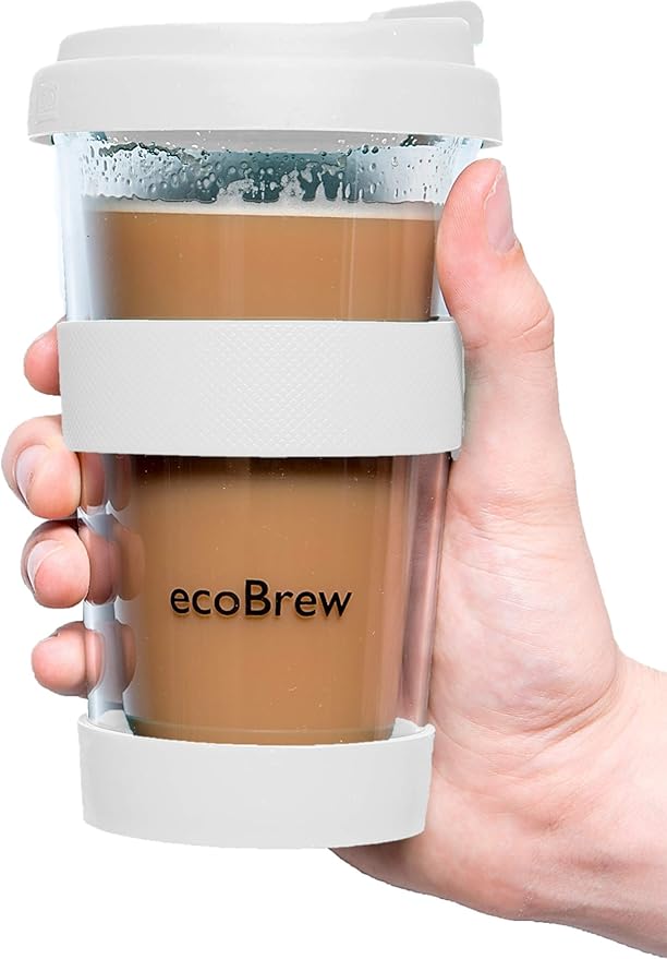 Glas Kaffeebecher To Go | Doppelwandig Isolierung Kaffeetasse | 340 ml