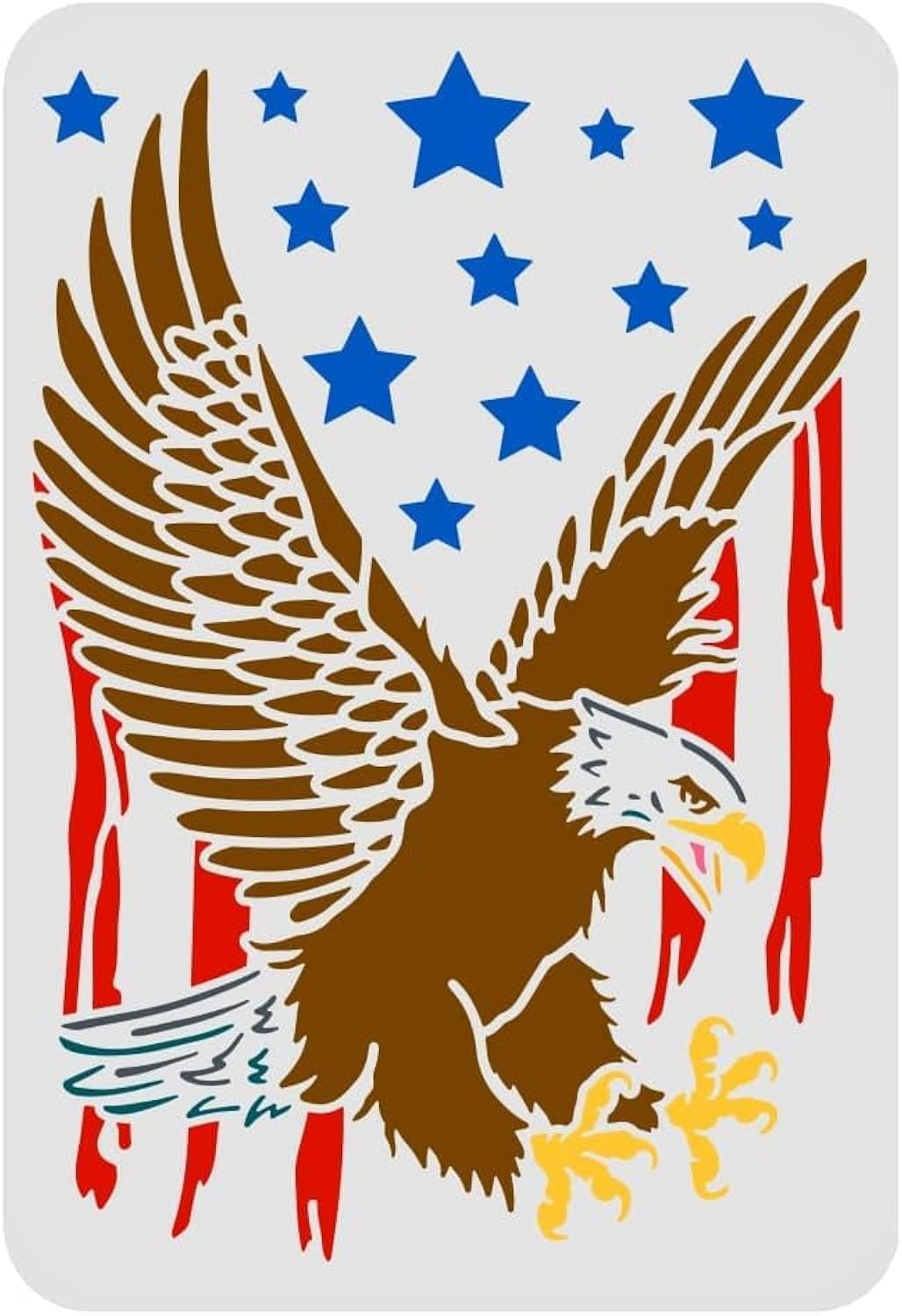 FINGERINSPIRE Eagle Stencil 29.7x21cm Eagle Flag Stencil For Painting Reusable Eagle Pattern Drawing Stencil Eagle DIY Craft Stencil for Painting on Wood Tile Paper Fabric Floor Wall