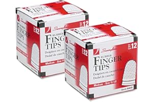 2 X SWI54035-Swingline 54035 - Rubber Finger Tips, Size 11 1/2, Medium, Amber, 12/Pack