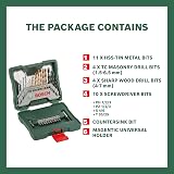 Bosch 30pc X-Line Titanium Drill and Screwdriver Bit Set for Wood Masonry Metal view 2