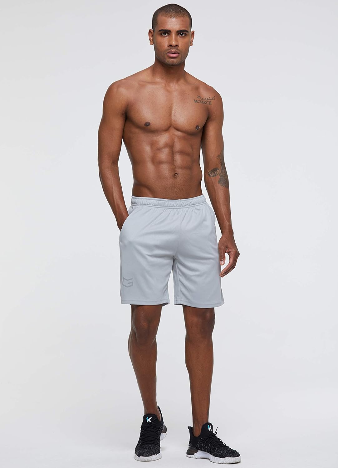 G Gradual Men's 7" Workout Running Shorts Quick Dry Lightweight Gym Shorts with Zip Pockets: Clothing