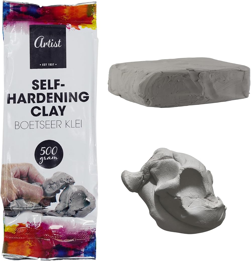 The Magic Toy Shop Air Drying Clay Grey 500g Self-Hardening