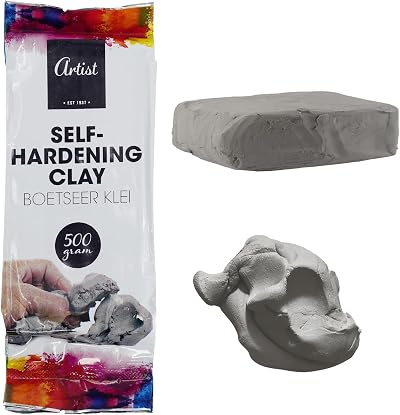 The Magic Toy Shop Air Drying Clay Grey 500g Self-Hardening