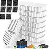 Cat Water Fountain Filters for 84oz/2.5L Battery Operated Petilog Pet Water Dispenser Fountain (8 Filters& 8Sponges) (8)