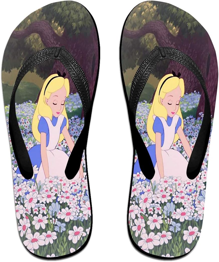 Alice in Wonderland Non-Slip Comfort Casual Personality Trend Unisex-Top Sandal- Summer Beach Flip Flops Sandals