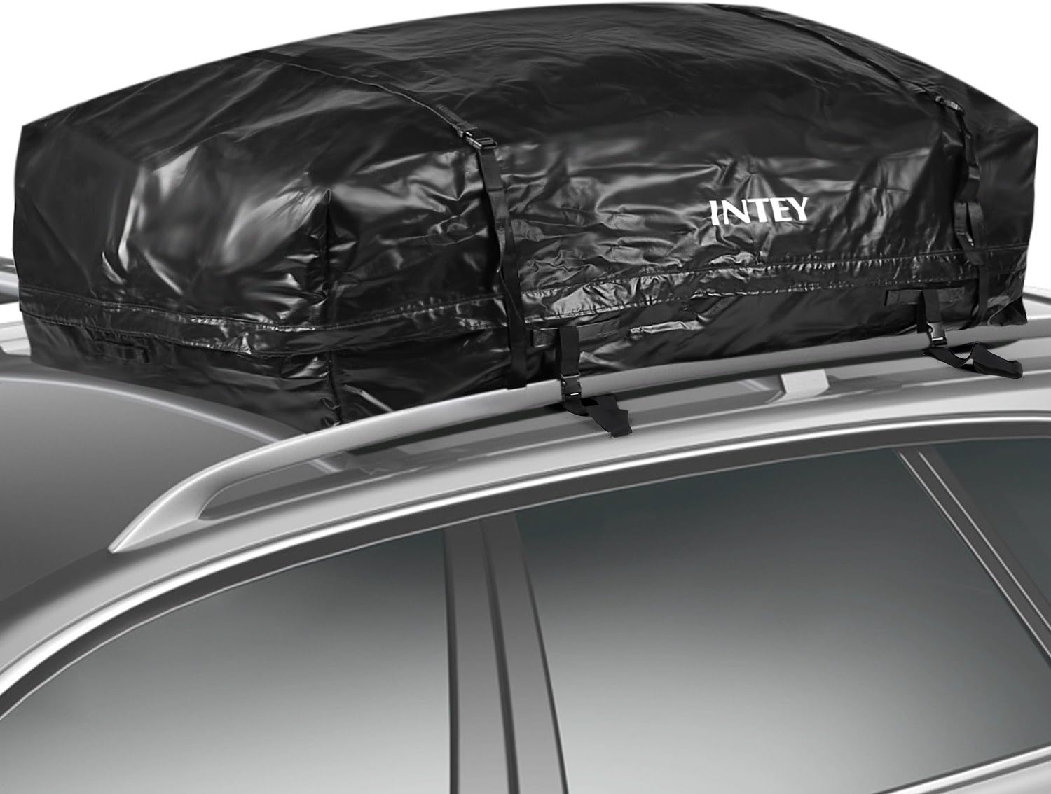 INTEY Cargo Bag Rooftop Cargo Carrier Waterproof Car Roof Storage 20 Cubic Feet for Car, Van and SUV