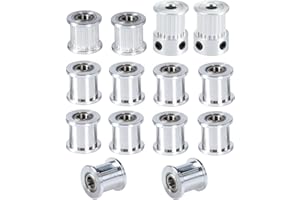 DODOBEI 14-Pack V Core 3 3D Printer OD15mm 20T GT2 Idler Pulleys Kit Timing Belt Wheel 20 Teeth 5mm Bore 2GT Pulley for 9mm Width Belt Compatible with RatRig V-Core 3 3D Printer CNC Machine Parts