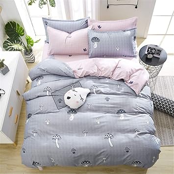 DOTBUY Bettbezug Set, 4 Stück Super Weiche und Angenehme Mikrofaser Einfache Bettwäsche Set Gemütlich Enthalten Bettbezug Bet