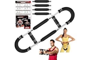 NOONCRAZY Twister Arm Trainer, 30-160 lbs Adjustable Twister Arm Chest Exerciser with 2/4 Spring & Poster for Men & Women, Detachable Power Twister Home Fitness Equipment for Enhancing Upper Body Muscle