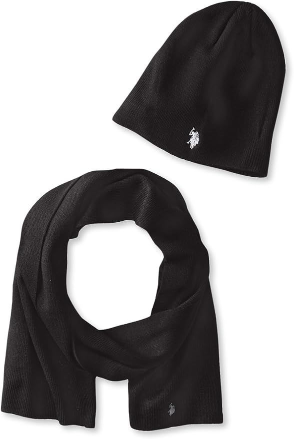 mens polo hat and scarf set