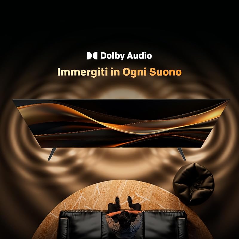 40 Pollici Smart TV con Google TV Televisore LED, Gen 6 QLED +, HDR 10 Dolby Audio Bluetooth 5,1 EyeCare DVB-T/T2/C/S/S2 Ci+ HEVC Main10, 1.5GB RAM Upgrade (40MQH7000Y, 2026 Nuovo Modello) — foto 7 di 8