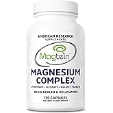 Magnesium L-Threonate Complex | 4 Highly Bioavailable Forms - (Patented Magtein™) Magnesium L-Threonate, Glycinate, Malate, Taurate | No Oxide | Brain Health, Sleep Support | 300mg Serving | 120 Caps