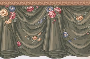 12 5 In X 15 Ft Prepasted Wallpaper Borders Curtains Wall Paper Border Sfb Amazon Com