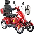 Xmatch Mobility Scooters for Seniors & Adults, Heavy Duty 4-Wheel 3 Speed Medical Electric Powered Device 800W All Terrain, Elderly w/Rear Lockbox & Adjustable Seat