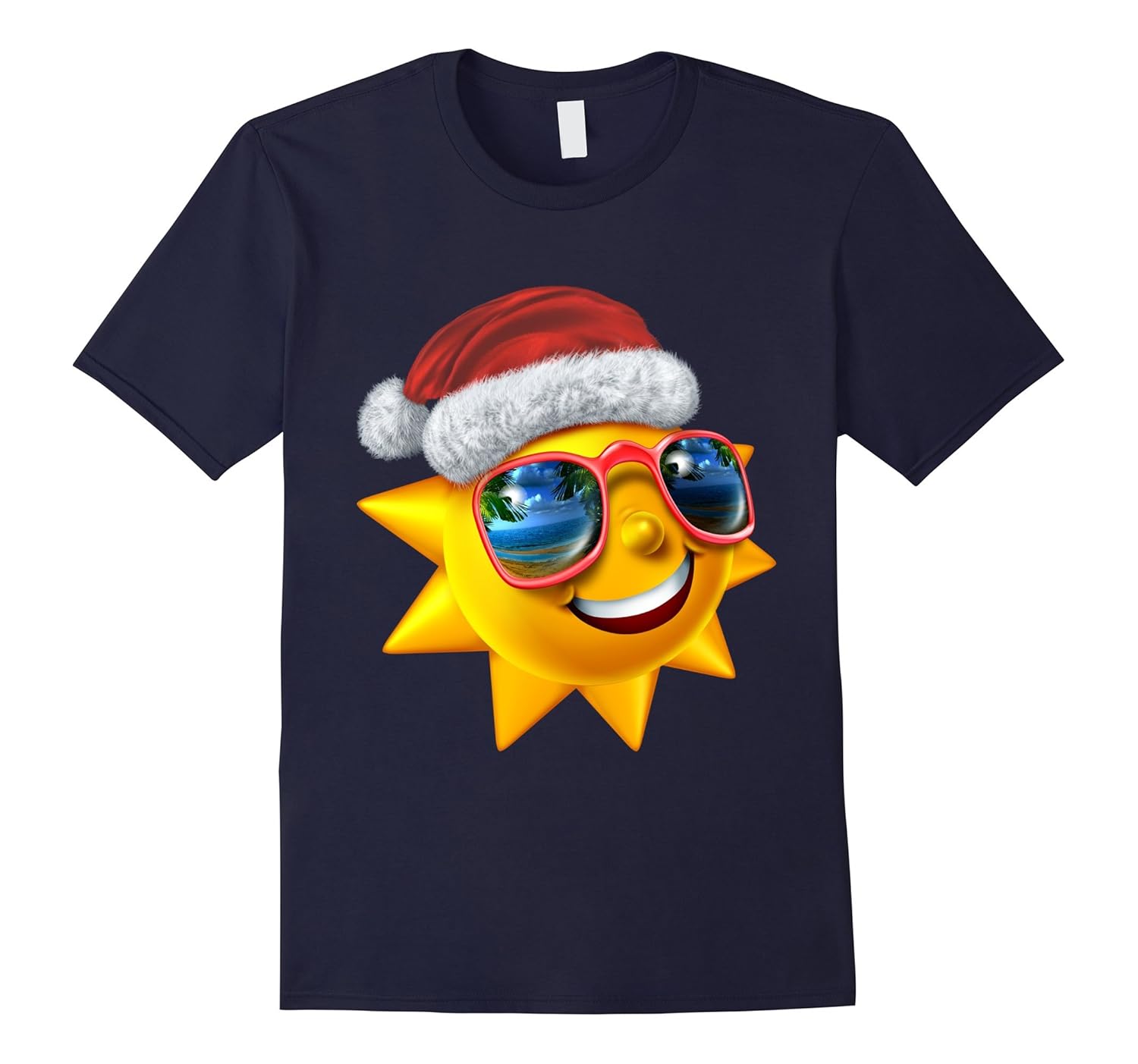 Smiley Face Sunshine Sun Holiday T-Shirt-ANZ