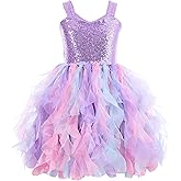 Tutu Dress for Girls Sparkly Sequin Tulle Princess Birthday Party Dress for Toddler Girls Prom Sneaker Ball Gown