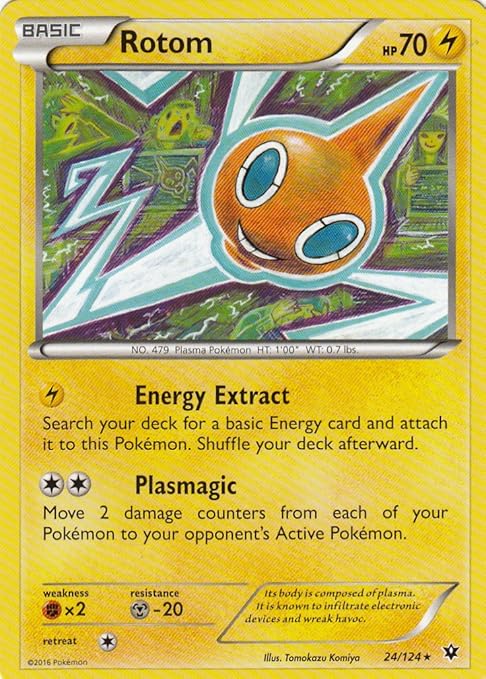 Pokemon Xy Fates Collide Rotom 24 124 Card Amazon It Sport E Tempo Libero
