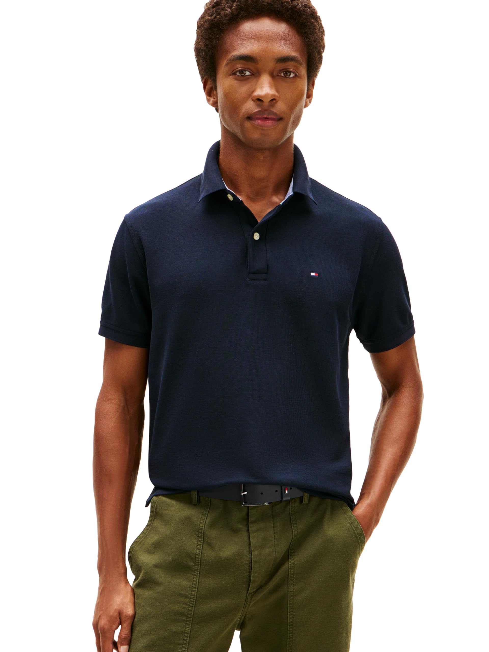 Tommy Hilfiger Men's Big & Tall Short Sleeve Polo Shirt in Customs-Fit Image