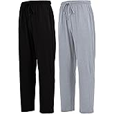 Andrew Scott Men's Cotton Lounge Pants | Multi Packs & Colors | Soft & Light Drawstring Yoga & Sleep PJ Bottoms