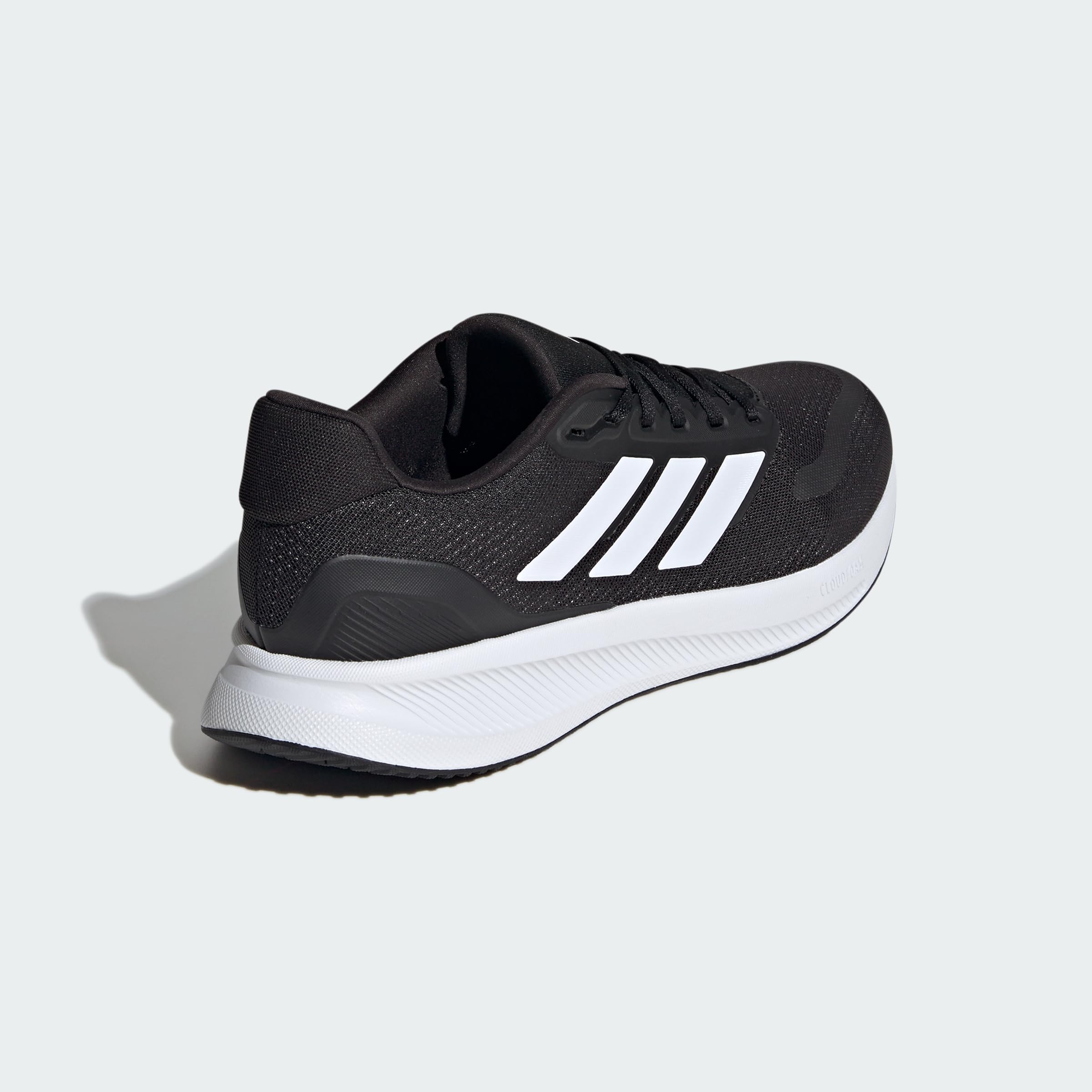 adidas Herren Runfalcon 5 Wide Running Shoes, Core Black/Cloud White/Core Black, 43 1/3 EU 7