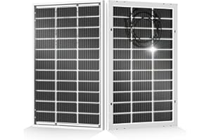 ECO-WORTHY 200 Watt Bifacial Solar Panel 2pcs 100 Watt Monocrystalline Solar Panel Module Off Grid PV Power for Home, Camping, Boat, Shed Farm, RV,12V/24V Battery