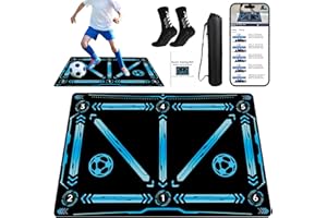 Soccer Training Equipment with Video,Soccer Training Mat Improve Strength,Agility and Coordination,Anti-Slip Silent Absorptio