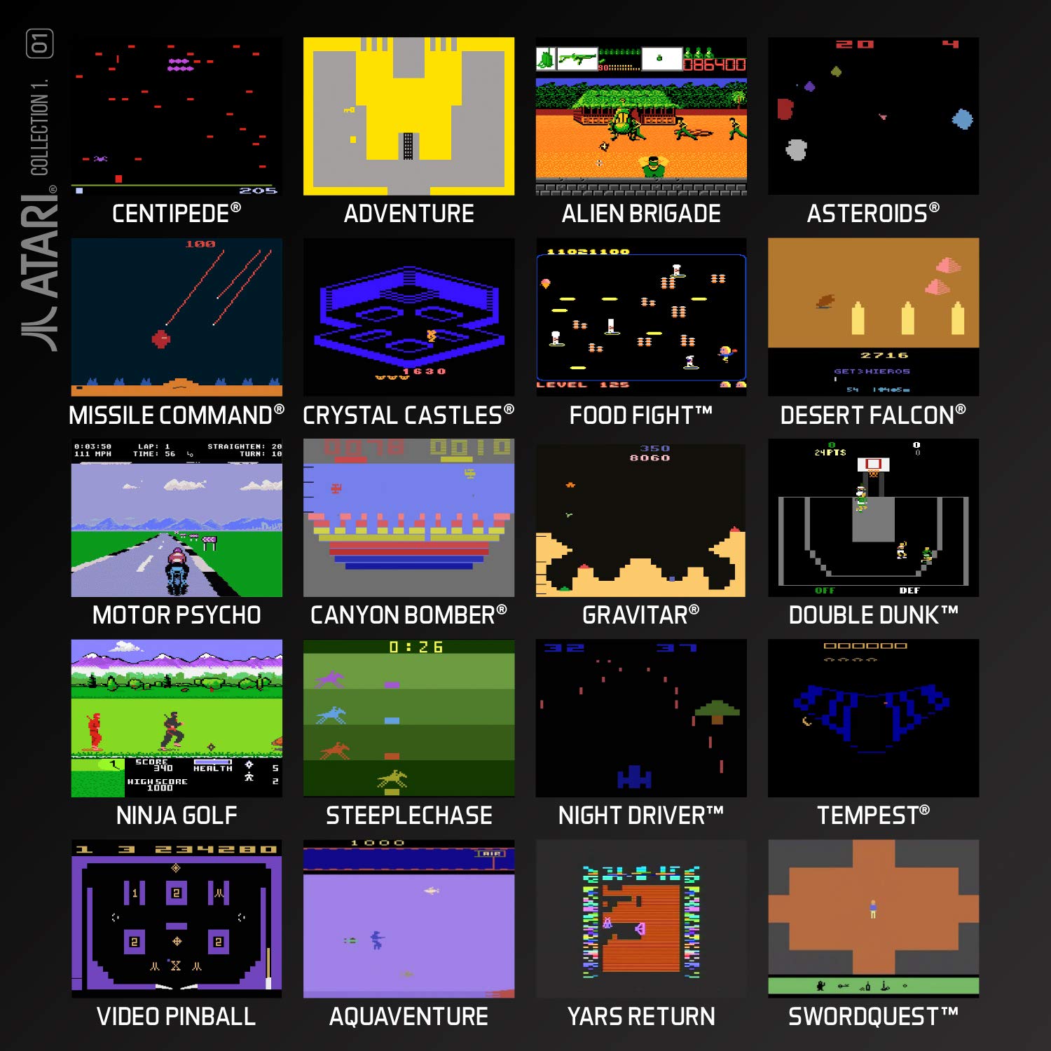 Evercade Premium Pack Includes 3 Cartridges Collections: Atari Volume 1, Interplay Volume 1 and Dataeast Volume 1 - Electronic Games
