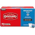 Community Coffee Breakfast Blend Pods – Medium Roast, 72 Count, Compatible With Keurig K-Cup Brewers