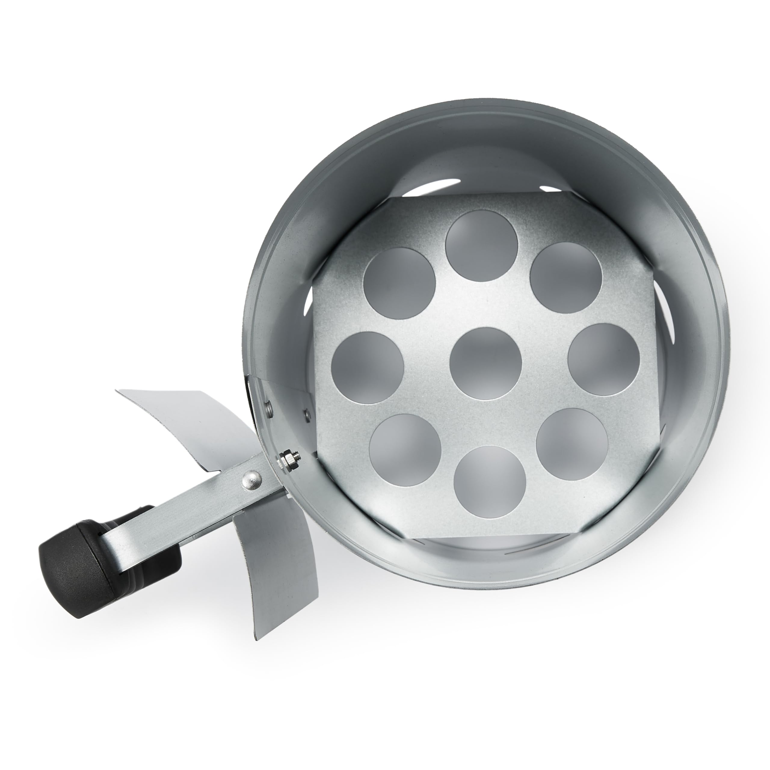 Amazon Basics Anzündkamin aus Verzinktem Stahl, Kohlekamin für Grill und Feuerstellen, Silberfarben 3