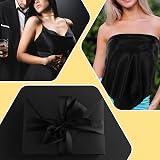 DIVINA VITAE Satin Fabric by the Yard 60in Wide Black Silk Like Dress Material view 6