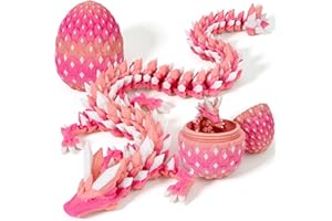 YILCER 3D Printed Dragon Eggs Glow in The Dark Prefilled Easter Eggs with Dragon Toy for Basket Stuffers 3D Printed Animals f