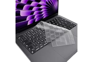 ProElife Keyboard Cover Skin for EU/UK (ISO) 2025-2022 MacBook Air 13.6 15 inch M4 M3 M2 A2681/A2941 & 2025-2021 MacBook Pro 