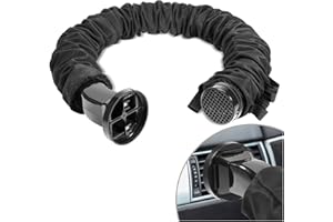 Glosaie 6ft Integrated Design Car Air Conditioning System with Round Adapter, Directs Cool Air to The Backseat, Making The Back Seat Cool Again, Fits Most Vehicle Round Vents, Black, ACY00