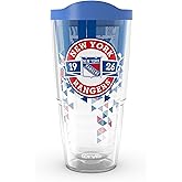 Tervis Classic Tritan 24oz Classic Tumbler with Travel Lid | NHL® New York Rangers® - Shatter | Made in America, BPA/PFAS Free, Keeps Drinks Hot or Cold