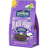 Lundberg Black Pearl Rice, Regenerative Organic Certified &ndash; Full-Bodied Black Rice, Responsibly Grown in California, 16 Oz