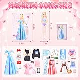 Vibbang Magnetic Princess Dress Up Doll Play Travel Toy for Girls Ages 3-12 view 6