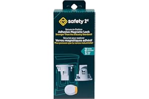 Safety 1st Secure-to-Explore Adhesive Magnetic Locks – Baby Proofing Cabinet and Drawer Lock System, No-Drill Invisible Child