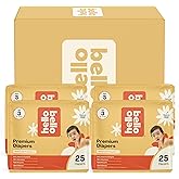 Hello Bello Diapers, Size 3 (14-24 lbs) Flower Child, 100 Count Value Pack of Premium Disposable Baby Diapers, Hypoallergenic with Soft, Cloth-Like Feel