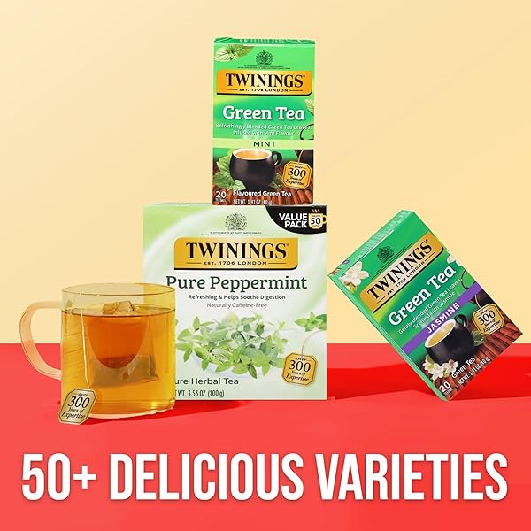 TWININGS TEA, TEA,GREEN,MINT 20 BAG