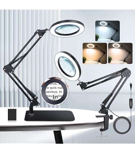 Lupa Con Luz Led Para Manualidades Lupa Iluminada 10X, Lupa