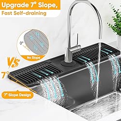 24'' Longer Faucet Mat for Kitchen Sink Splash