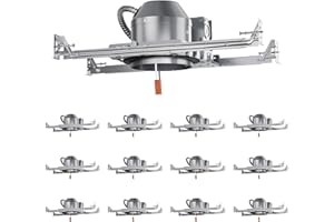 Anyhome 12 Pack 4 Inch Recessed Lighting Housing, 2024 Version IC Rated & Air Tight Can Light Housing New Construction, Recessed Retrofit Downlight Housing, TP24 Connector, ETL Listed
