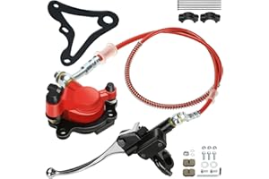 RZEOZU Mini Bike Hydraulic Brake Kit with Rear Brake Caliper Mounting Bracket Adapter Replacement for Monster Mega Moto 80cc 105cc MMB80 Minibike GMB100 Coleman B100 RB100 RT100 Powersports Parts