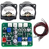 2PCS 35mm VU Meter Stereo Audio Level Indicator Audio Meter Backlight Adjustable + Audio Level Amplifier Driver Board