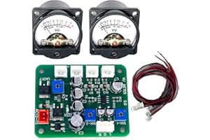 CYWHRVZSF 2PCS 35mm VU Meter Stereo Audio Level Indicator Audio Meter Backlight Adjustable + Audio Level Amplifier Driver Board