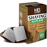 MB Herbals Shaving Alum Block 2 PIECES (3.5 oz / 100g Each) | Natural Unscented Deodorant Potassium Alum Bar | After Shave for Face &amp; Underarm | Razor Burn &amp; Nicks Care
