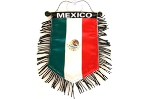 PRK 14 Mexico flag Mexican flags banner for car Rearview mirror cars accessories hanging sticks to glass quick and easy hang on home wall door window