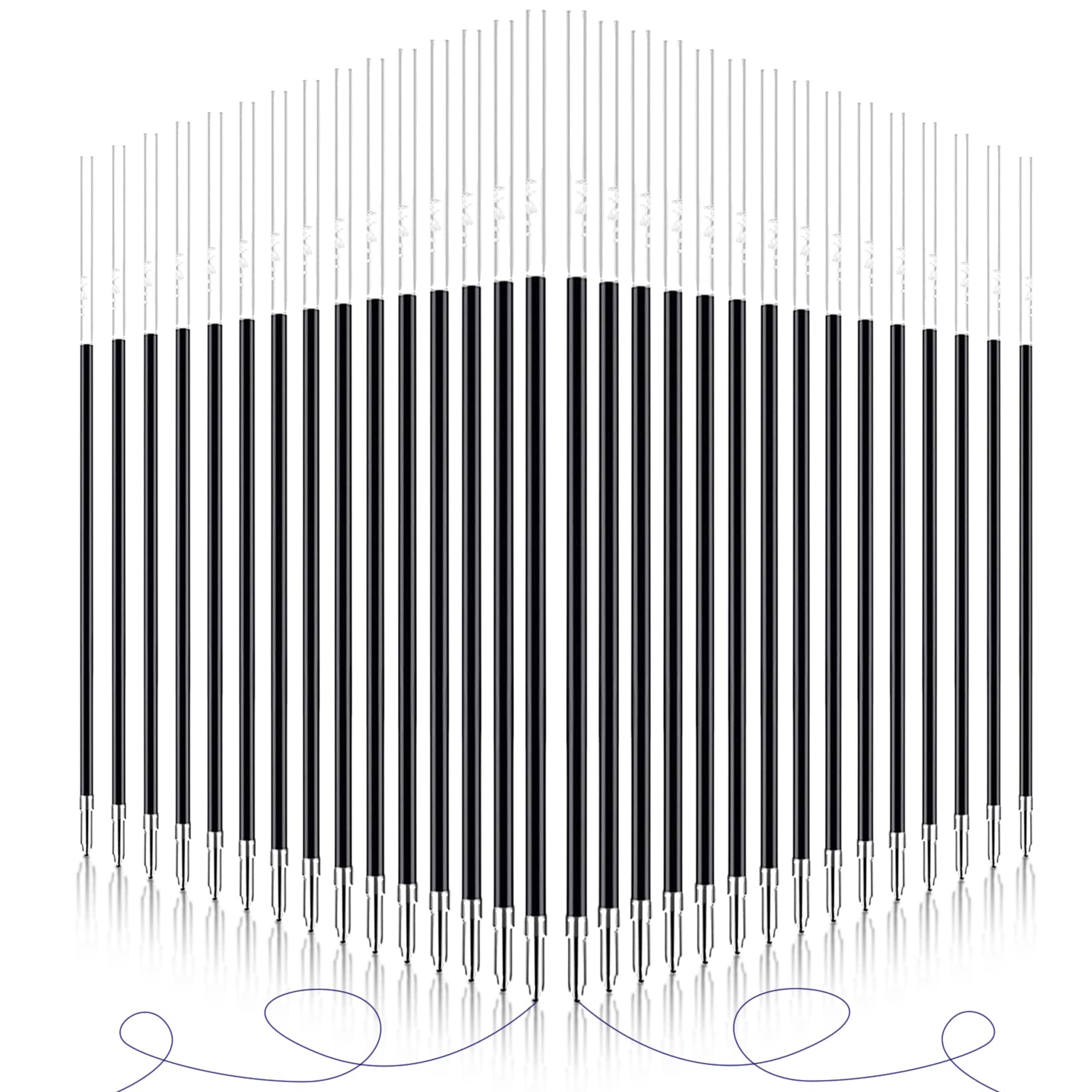 30 Blue 0.7mm Retractable Gel Pen Refills - Smooth Writing - Office/School Supplies