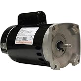 Century B2854 1-1/2 HP, 3450 RPM, 8.0/16.0 Amps, 1.1 Service Factor, 56Y Frame, PSC, ODP Enclosure, Square Flange Pool Motor